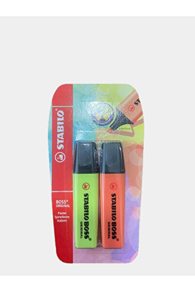 Stabilo BOSS ORIGINAL Pastel Renk Fosforlu Kalem 2'li Blister