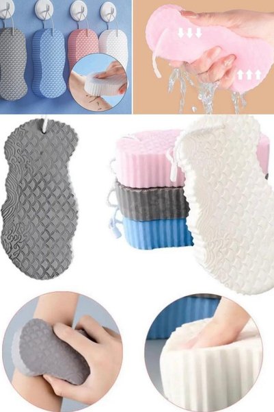 Kesene 1Pcs Skin Cleansing Body Scrubber Ultra Soft Shower Sponge Cartoon Children Baby Bath Sponge