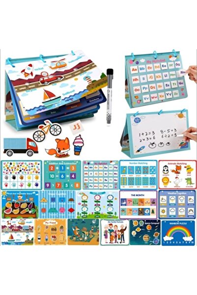 Stuniko ® Carte de activități educativă pentru copii, Busy Book, învață alfab...