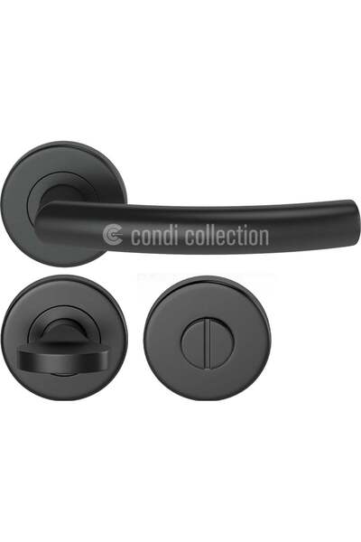 Condi Collection 101İÇ مقبض باب من الفولاذ المقاوم للصدأ باللون الأسود الثابت