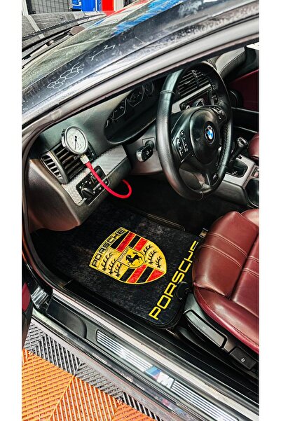 as garaj SİYAH PORSCHE LÜKS HALI PASPAS TAKIMI