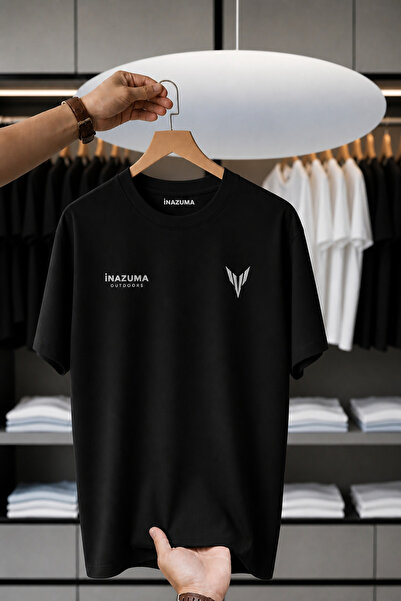 İnazuma Outdoors Unisex Oversize Βαμβακερό T-shirt με στάμπα και κοντό μανίκι...