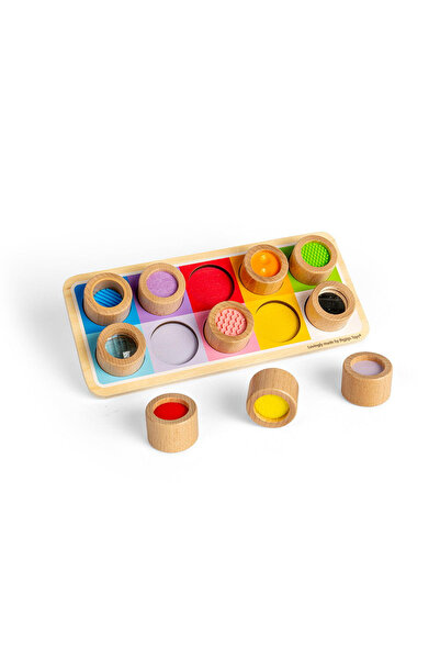 BIGJIGS Toys Placă senzorială - Modele și Texturi