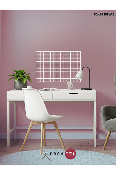 ERSA DEMİR ÇELİK Ersatel Dekoratif Duvar Panosu 50x80 cm Beyaz | Tel Pano - M...