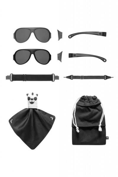 Mokki Ochelari de soare pentru copii Click & Change, protectie UV, negru, 2-5...