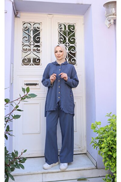 NİSUM MODA Tasseled Cotton Linen Set