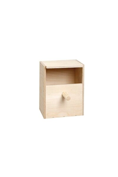OEM Cuib din lemn pentru păsări exotice, deschis, 12.5x9.5x16CM