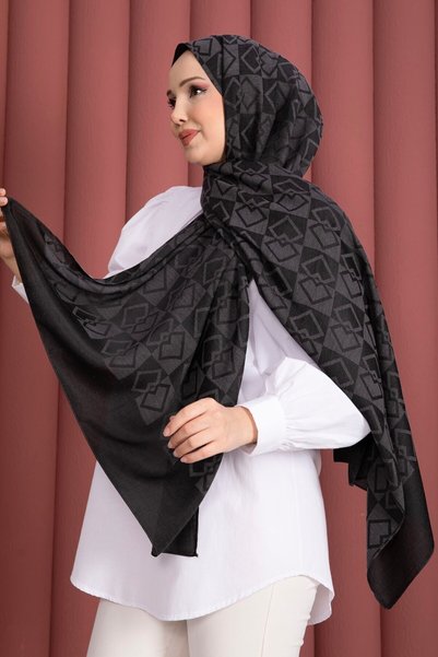 ECN Premium Patterned Jacquard Shawl Series Smoked