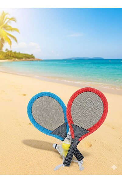 TUMBA'S PLAJ BADMİNTON SETİ Sahil Badminton Badminton Seti 2 Betmintın Raketi...