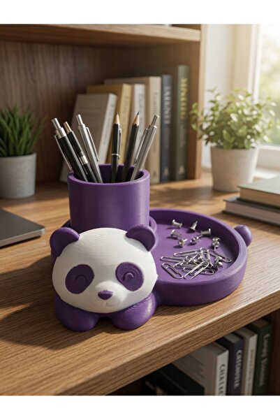 MYCRAFT3D Panda Tasarımlı Masaüstü Kalemlik ve Organizer – Çok Amaçlı Ofis Dü...