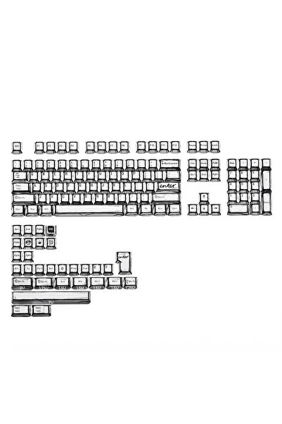 Meyer Gaming XVX Manga Graffiti Temalı PBT 134 Tuş Keycaps Tuş Takımı Seti