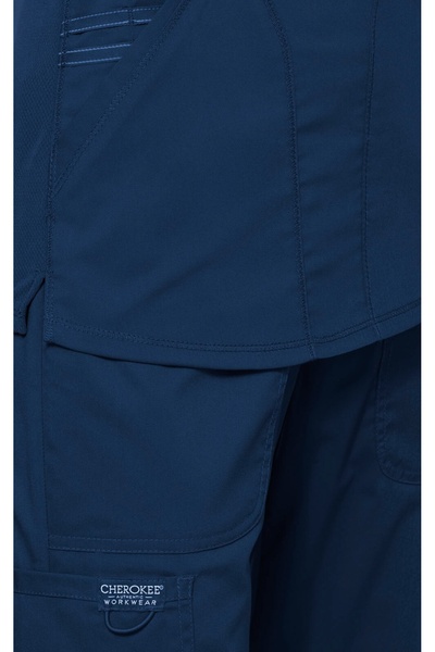 Cherokee UNIFORMS Halat medical cambrat de damă Cherokee, albastru marin (WWE601)