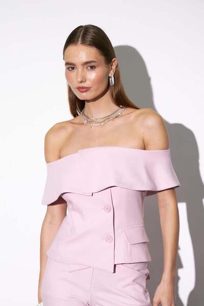 NOK İSTANBUL Iconic Carrie Tailored Vest Pink