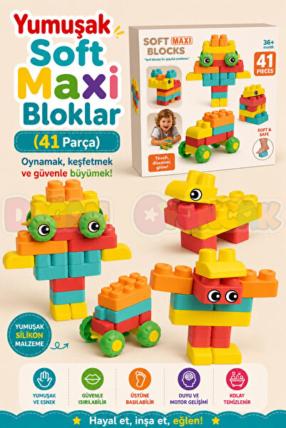 Doğan Oyuncak Dünyası Yumuşak Soft Maxi Bloklar (41 Parça) - Soft Yumuşak Blo...