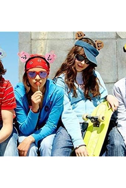 ZCM-HAPPY Tie Hair Headband Black/Pink