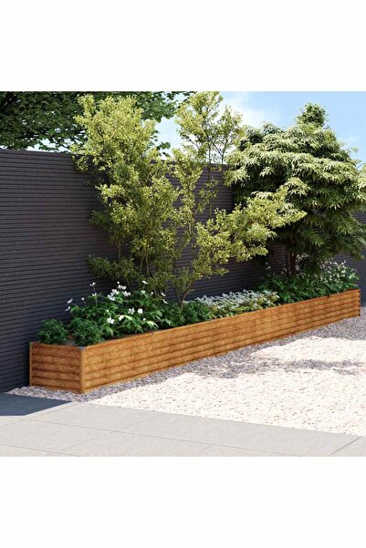 vidaxl Pat de gradina inaltat 580x50x36 cm, otel corten