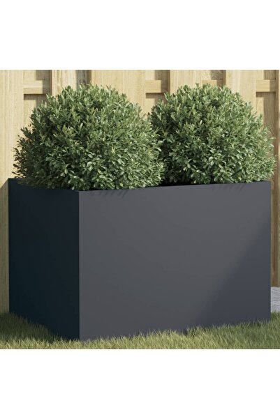 vidaxl Jardiniera, antracit, 62x47x46 cm, otel