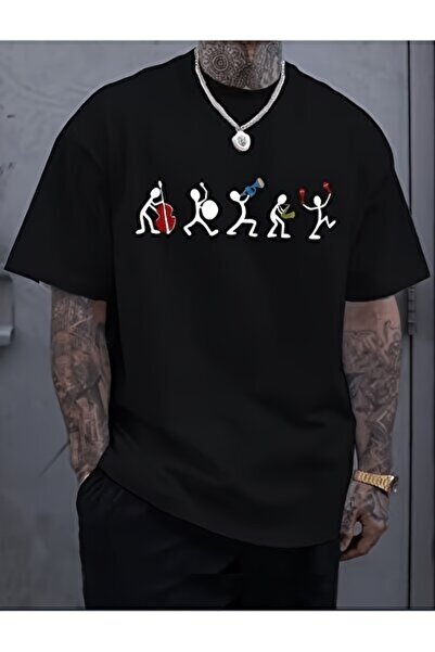 yiou trendy clothing تي شيرت رجالي من Sovae بتصميم مشغل موسيقى