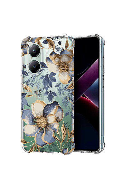 bestcase Husă Antișoc pentru Poco X7 Pro 5G, Florală - Husă cu flori de magno...