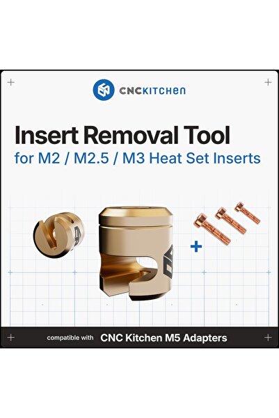 CNC Kitchen Instrument pentru extragerea piulitelor inserabile V2 pentru M2, ...