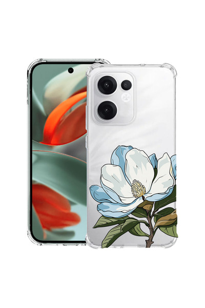 bestcase ®   Αντικραδασμική Θήκη Husa για OPPO Reno15F / FS, Φλοράλ - Μπλε Μα...