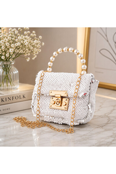 SANTRALBEBE Kız Çocuk Payetli Mini Çanta