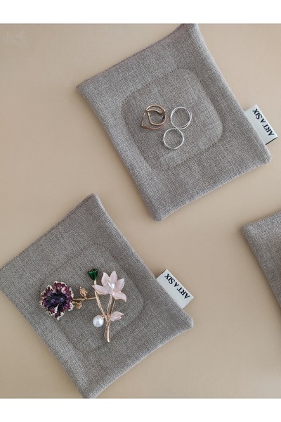 ARTASIX Handmade Linen Fabric Coasters – Decorative Coasters with Fiber Filling