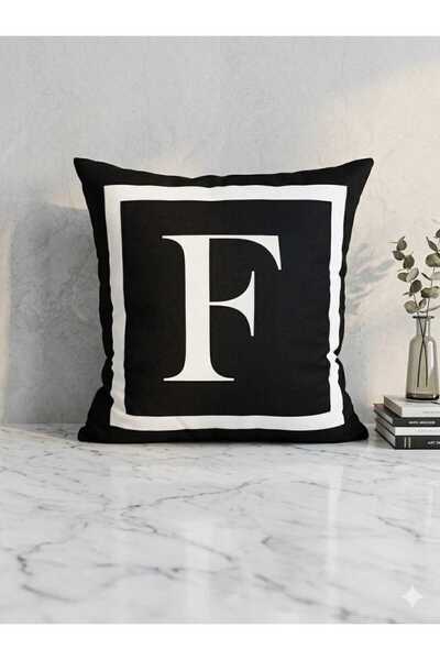 elissa home كيس وسادة رمي حرف F - 43x43 سم