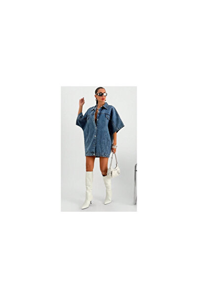 ZDN JEANS Oversize Denim Ceket Elbise