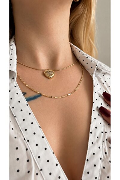 GONESSA Xuping Heart-Shaped Gold Necklace