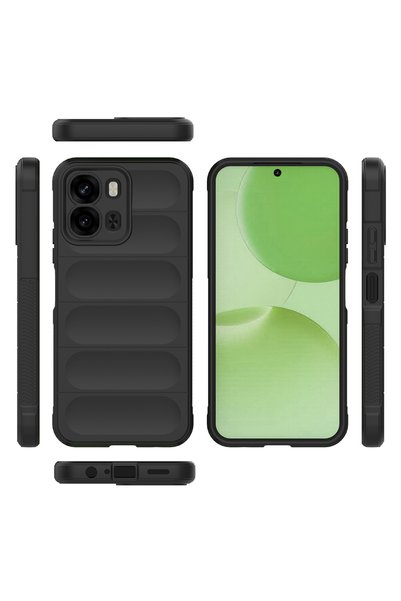 Vendas Oppo A6T Case Flexible Tpu Hollowed Out Back Surface Design Zore Ethnic Silicone Cover