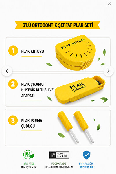 AC BOX Ortodontik Şeffaf Plak Çıkarma Aparatı, Şeffaf Plak Kutusu ve Isırma Ç...