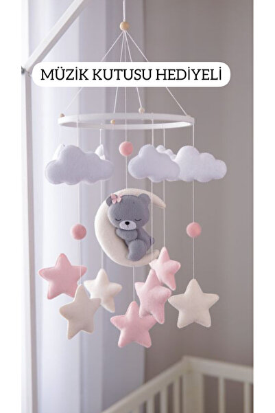 TREND METFİQ DECORATİON TRENDMETFIQQ MÜZİKLİ El Yapımı Ayıcık Bebek Dönencesi...