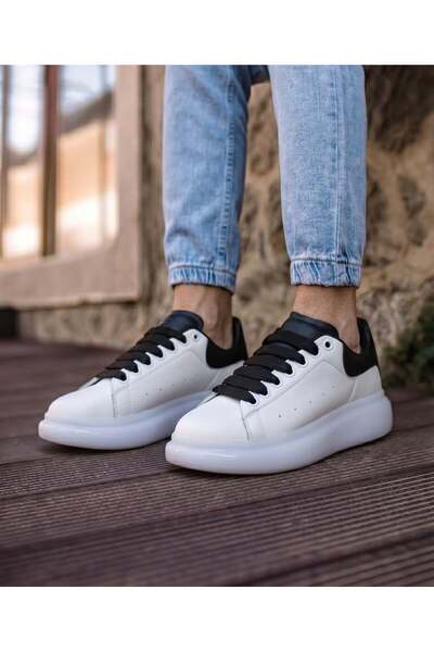 EXCLUSIVE STYLE Adidasi ALX - Alb cu insertii negre
