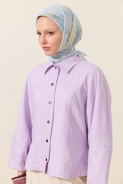 cs camellia scarf Ακουαρέλα Βαμβακερό Φουλάρι Βισκόζης - Μπλε