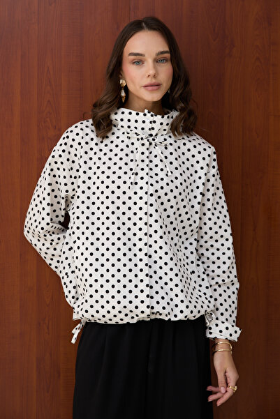 Melike Tatar Puantiye Poplin Kap 32-2818