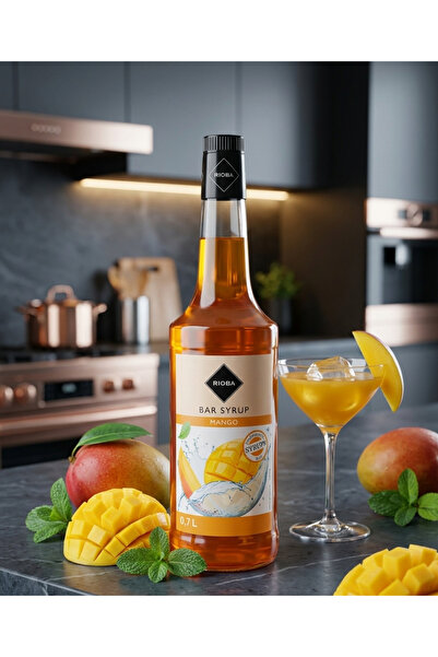 Rioba Mango Aromalı Kokteyl Şurubu 700 ml – Profesyonel Barista ve Kokteyl Ti...