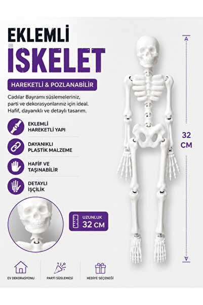 3D Eklemli İskelet Figür 32cm