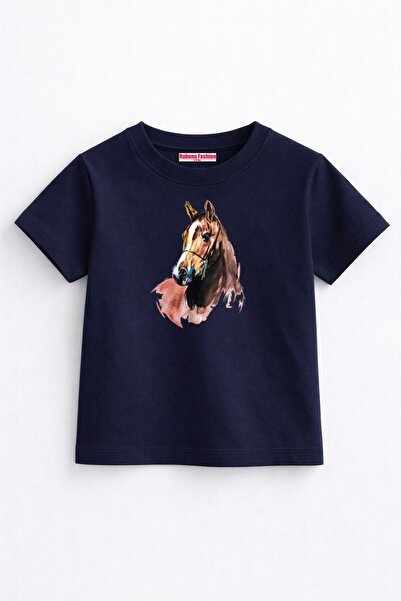 Rabona Fashion Free Spirit Horse Patterned Kids T-Shirt
