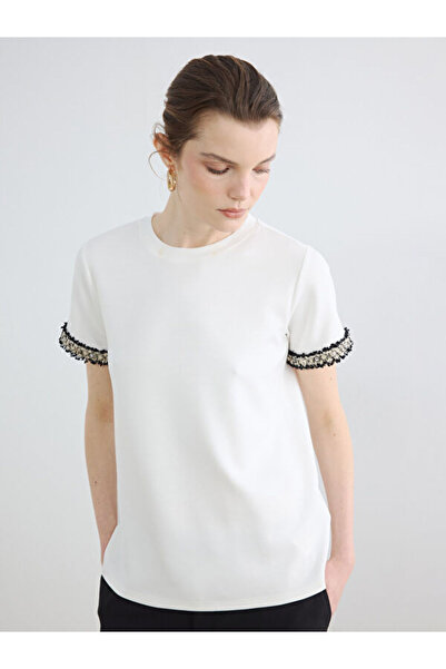 LC Waikiki Crew Neck Embroidered Blouse