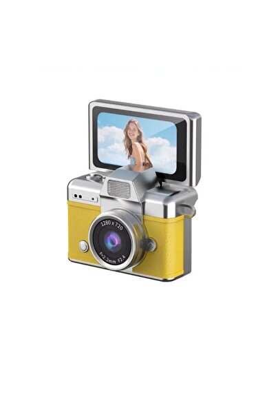 Çeşithane LK-027 Mini Dijital Kamera 1080P Döner Ekran Vlog Kamera-Sarı
