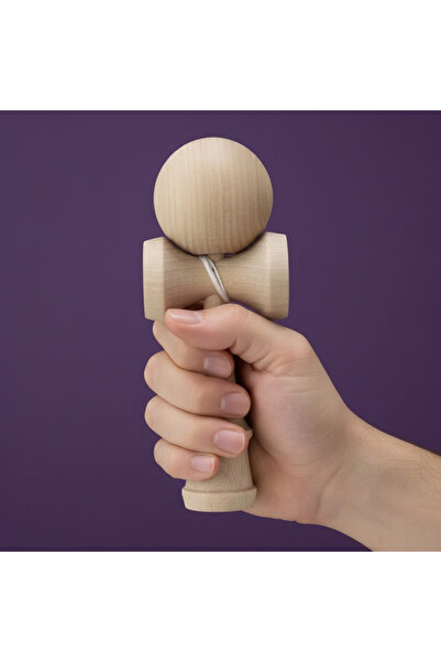 Small Foots Kendama clasică, joc distractiv și educativ, 18 x 6 x 6 cm, Lemn,...