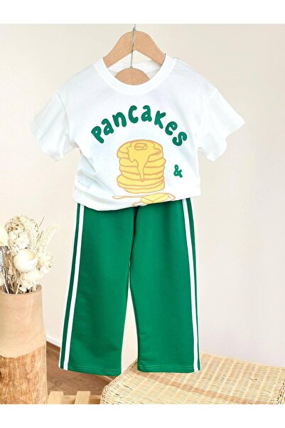 UNİCORNKİDS Pancakes Printed Top and Bottom Set