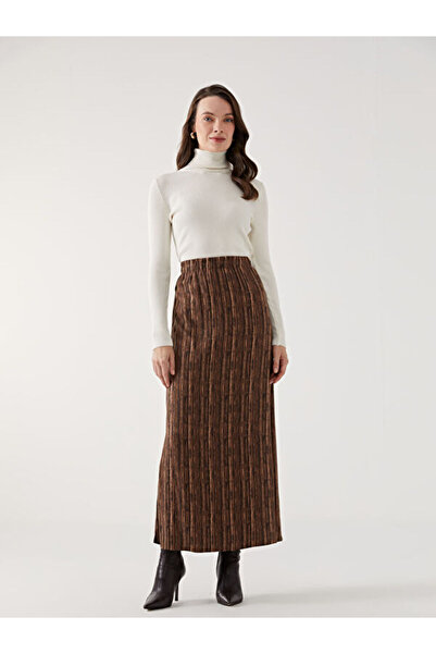 LC Waikiki Patterned Women's Skirt with Elastic Waist
