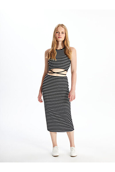 LC Waikiki Slim Fit Striped Women's Skirt