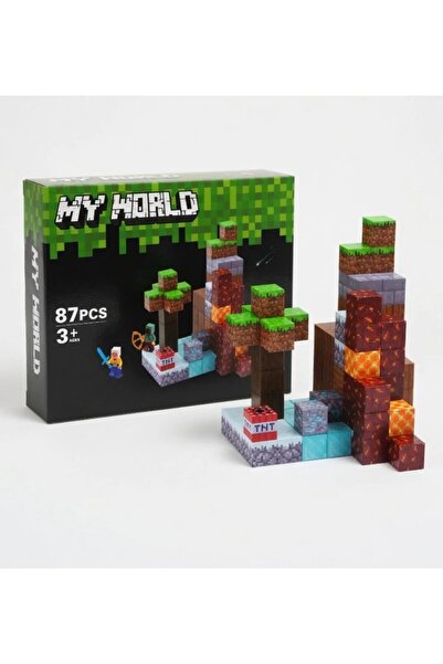 ydn Manyetik Yapı Blokları My World Minecraft 87 Parça Mıknatıslı Bloklar
