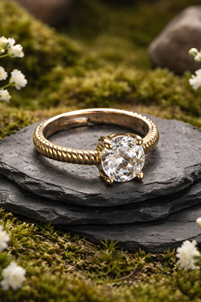 NBS Beautiful Naturel Stones Pure Copper Ring with White Stone Vintage Adjust...