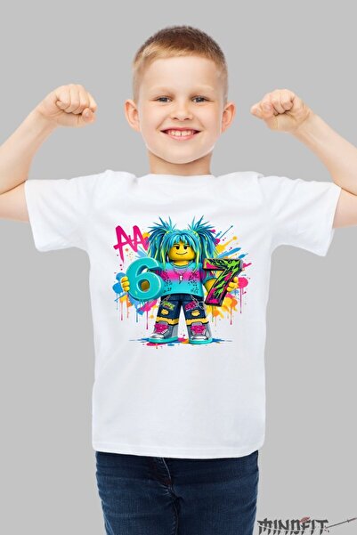 GILDAN Tricou Roblox Six Seven Design Colorat Vesel
