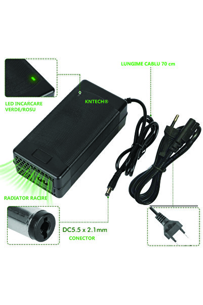 KNTECH Incarcator trotineta electrica pentru Kugoo G-Booster / G2 Pro 54.6V 2...
