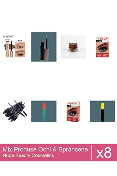Makeup Set Mix 8 produse Rimel Sprancene: Set periute pentru stilizarea spran...